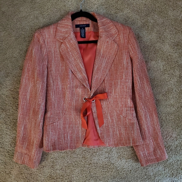 53- Jones Wear New York Front tie belt orange lined - Picture 8 of 9